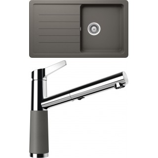 Set Schock S2-5 (dřez Toledo D-100 Silverstone + baterie SC-510.120 Silverstone)