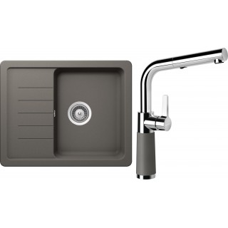 Set Schock S1-7 (dřez Toledo D-100XS Silverstone + baterie SC-540.120 Silverstone)