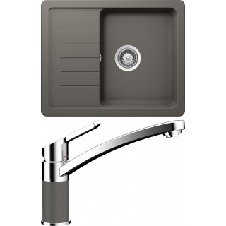 Set Schock S1-3 (dřez Toledo D-100XS Silverstone + baterie SC-90 Silverstone)