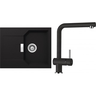 Set Schock S15-3 (dřez Manhattan D-100XS Onyx + baterie Epos Onyx)