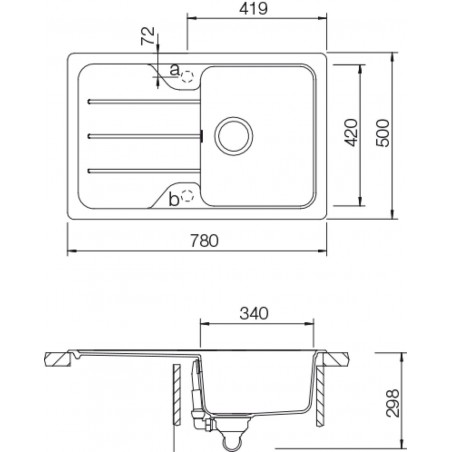Kuchyňský dřez Schock Formhaus D-100S Asphalt, horní montáž