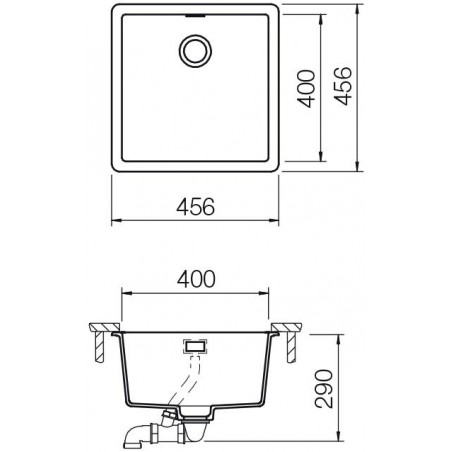 Kuchyňský dřez Schock Greenwich N-100 Stone, montáž do roviny
