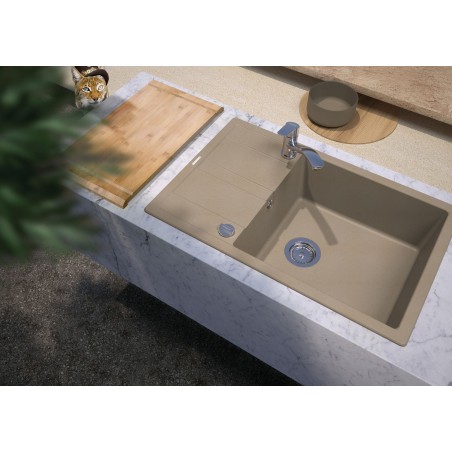 Kuchyňský dřez Schock Manhattan D-100LS Onyx, horní montáž