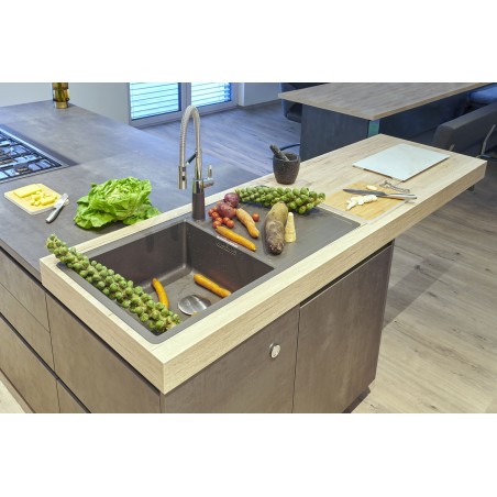 Kuchyňský dřez Schock Mono D-100L Silverstone, spodní montáž