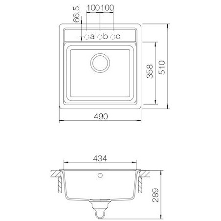 Kuchyňský dřez Schock Nemo N-100S Onyx, horní montáž