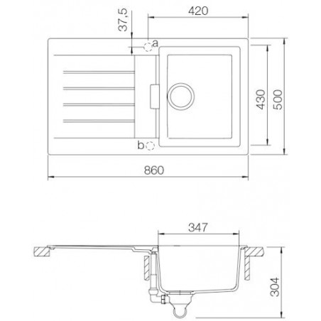 Kuchyňský dřez Schock Signus D-100 Bronze, spodní montáž