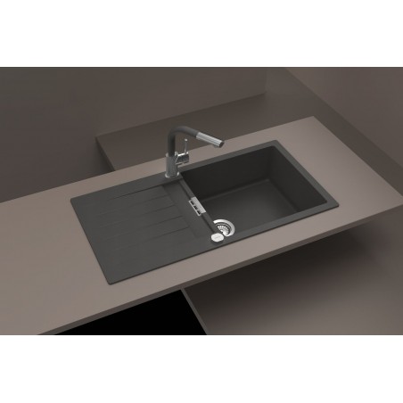 Kuchyňský dřez Schock Signus D-100L Magma, montáž do roviny