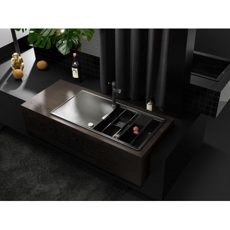 Kuchyňský dřez Schock Tia D-100L Magnolia, spodní montáž