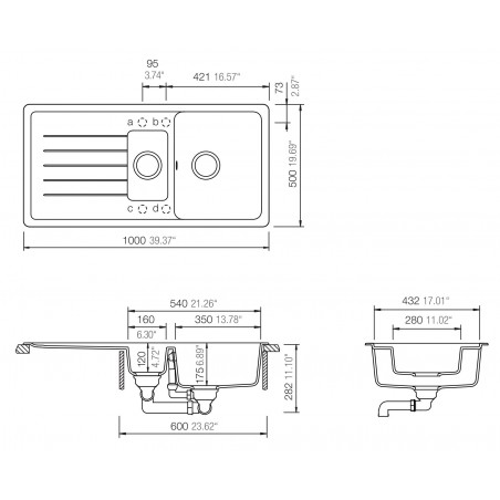 Kuchyňský dřez Schock Toledo D-150 Stone, horní montáž