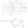 Kuchyňský dřez Schock Typos D-100S Asphalt, spodní montáž