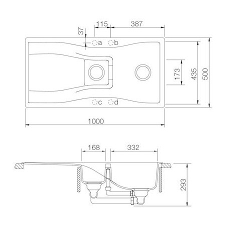 Kuchyňský dřez Schock Waterfall D-150 Bronze, spodní montáž