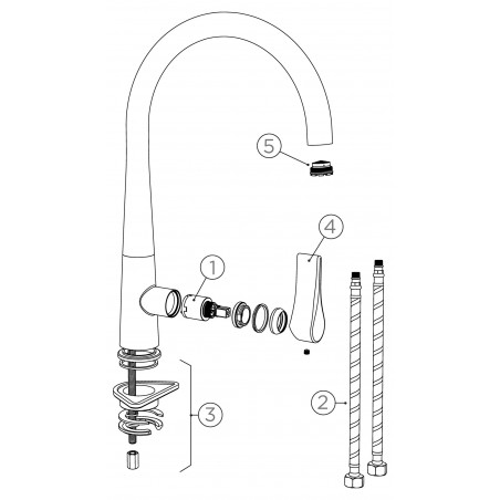 Kuchyňská baterie Schock Gota Bílá