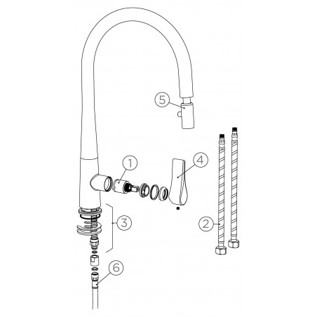 Kuchyňská baterie Schock Gota.120 Černá