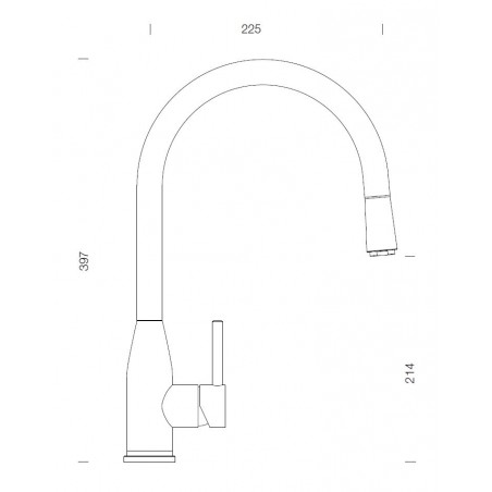 Kuchyňská baterie Schock Kavus.120 Gunmetal