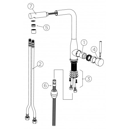 Kuchyňská baterie Schock Keto.120 White Gold