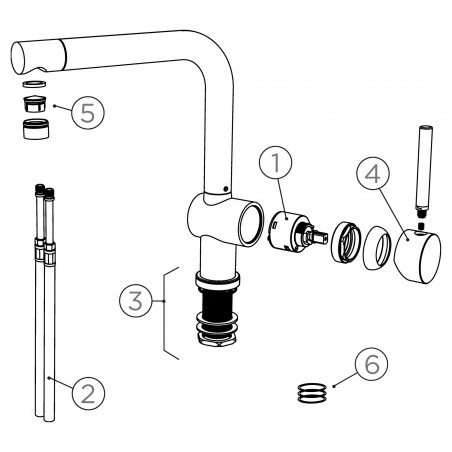 Kuchyňská baterie Schock Piega Bronze