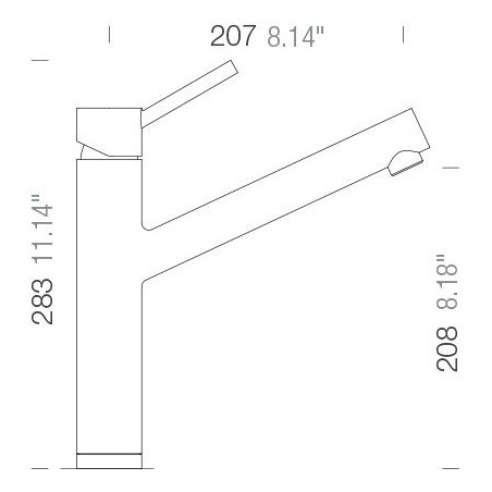 Kuchyňská baterie Schock Altos Nerez, beztlaková