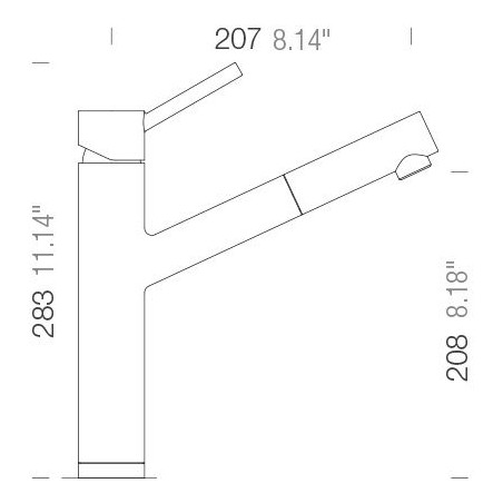 Kuchyňská baterie Schock Altos.120 Nerez, beztlaková