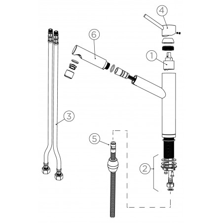 Kuchyňská baterie Schock Altos.120 Nerez, beztlaková