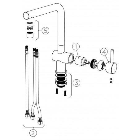Kuchyňská baterie Schock Epos Puro, beztlaková