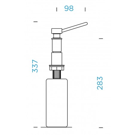 Dávkovač saponátu Schock Amur Chrom, 480 ml Dávkovač saponátu Schock Amur Chrom, 480 ml