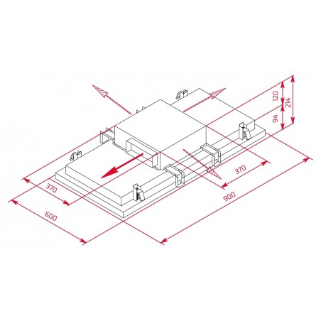 Stropní odsavač Teka DHT 97670 ROS WH Bílá