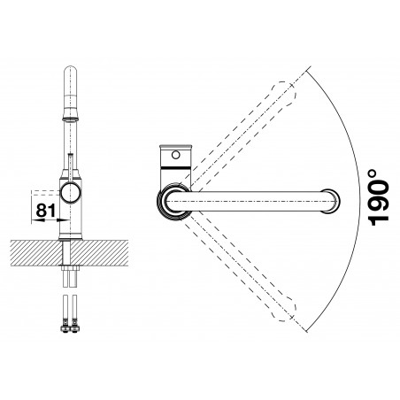 Kuchyňská baterie Blanco Livia-S Saténově zlatá