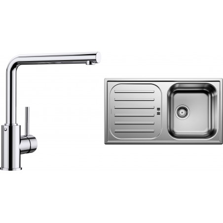 Set Blanco 06 - D (dřez Flex Pro 45 S Přírodní lesk + baterie Mila Chrom) Set Blanco 06 - D (dřez Flex Pro 45 S Přírodní lesk + baterie Mila Chrom)