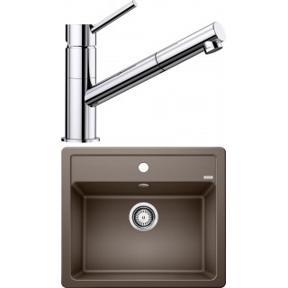 Set Blanco 07-D 25 (dřez Legra 6 Kávová + baterie Kano-S Chrom)