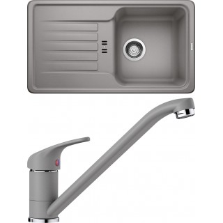 Set Blanco 09 - A (dřez Favos mini Aluminium + baterie Daras Aluminium)