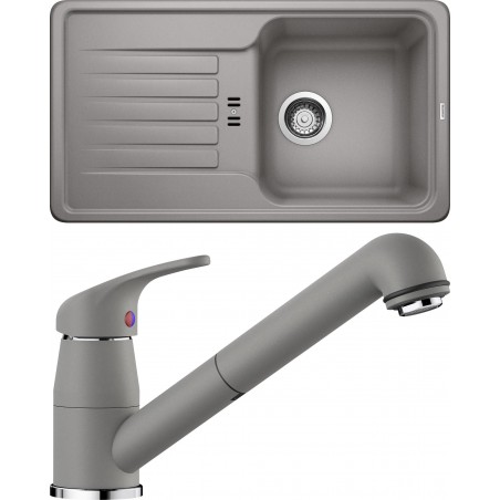 Set Blanco 09 - B (dřez Favos mini Aluminium + baterie Daras-S Aluminium) Set Blanco 09 - B (dřez Favos mini Aluminium + baterie Daras-S Aluminium)