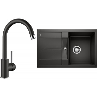 Set Blanco 09-B 25 (dřez Metra 45 S Černá + baterie Mida Černá)