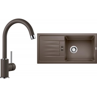 Set Blanco 11-D 25 (dřez Favum XL 6 S Kávová + baterie Mida Kávová)