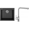 Set Sinks (dřez Cube 560 Pureblack 26 + baterie Elka Chrom - lesklý)