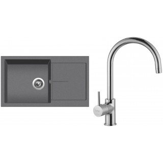 Set Sinks G14672 (dřez Infinity 860 Titanium 72 + baterie Vitalia Chrom - lesklý)