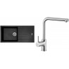 Set Sinks (dřez Perfecto 1000 Pureblack 26 + baterie Elka Chrom - lesklý)