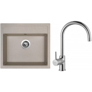 Set Sinks G9029 (dřez Solo 560 Avena 29 + baterie Vitalia Chrom - lesklý)