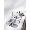 Kuchyňský dřez Blanco Supra 340-U Kartáčovaný, s táhlem Kuchyňský dřez Blanco Supra 340-U Kartáčovaný, s táhlem