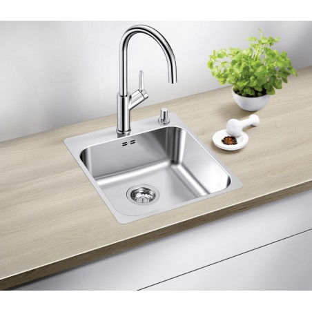 Kuchyňský dřez Blanco Supra 400-IF/A R12, kartáčovaný, s táhlem