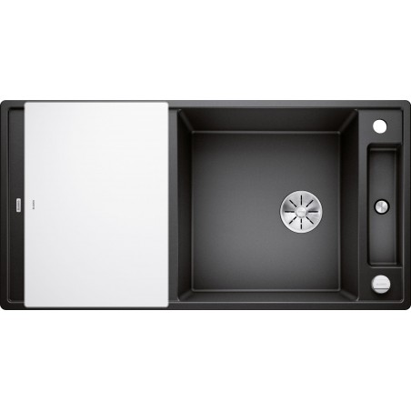 Kuchyňský dřez Blanco Axia III XL 6 S Antracit, s krájecí deskou a excentrem, se skleněnou krájecí deskou