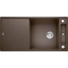 Kuchyňský dřez Blanco Axia III XL 6 S Kávová, s krájecí deskou a excentrem, se skleněnou krájecí deskou