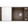 Kuchyňský dřez Blanco Axia III XL 6 S Kávová, s krájecí deskou a excentrem, se skleněnou krájecí deskou