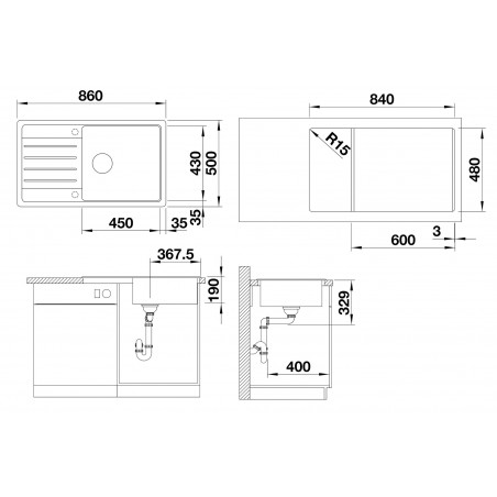 Kuchyňský dřez Blanco Legra XL 6 S Bílá