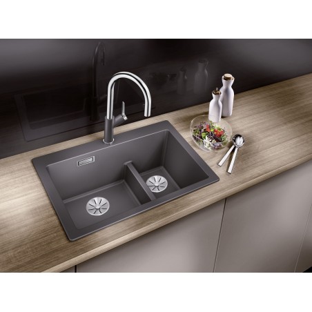 Kuchyňský dřez Blanco Pleon 6 Split Kávová, bez excentru