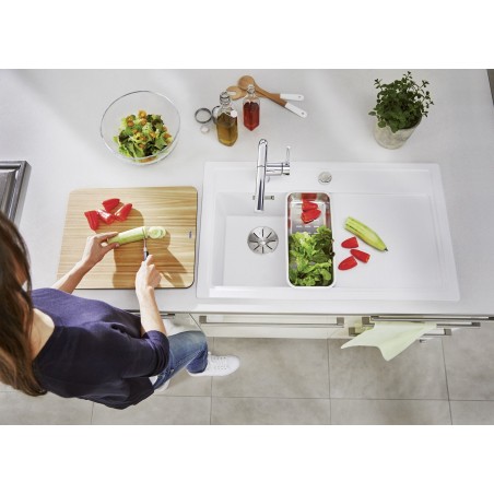 Kuchyňský dřez Blanco Zenar 45 S Černá, levý, s excentrem