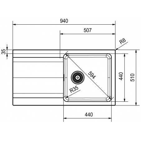 Kuchyňský dřez Franke Orion OID 611 Bílá
