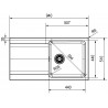 Kuchyňský dřez Franke Orion OID 611 Bílá