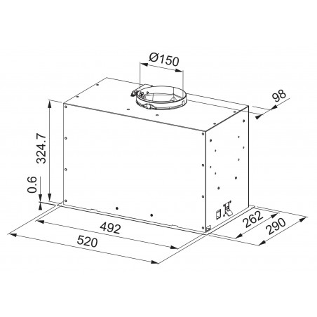 Odsavač par Franke Box Evo FBFE BK MATT A52, Matná černá