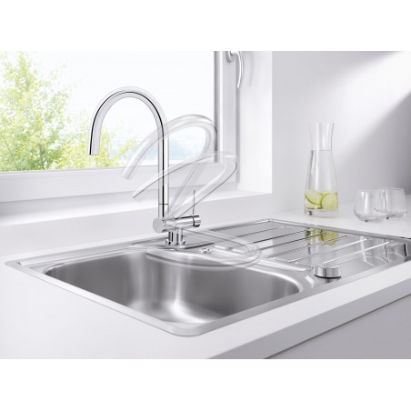 Kuchyňská baterie Blanco Coressa-F Chrom, páka vpravo