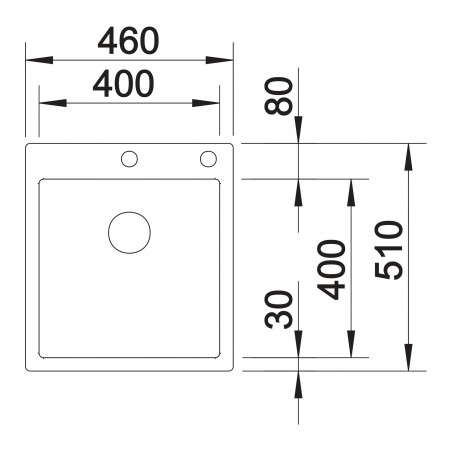 Kuchyňský dřez Blanco Claron 400-IF/A, durinox, s táhlem